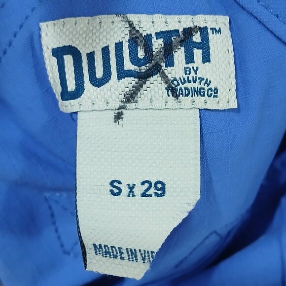 DULUTH TRADING Heirloom Gardening Bib Overalls Small 29 Blue NWT Ripstop - Picture 10 of 15